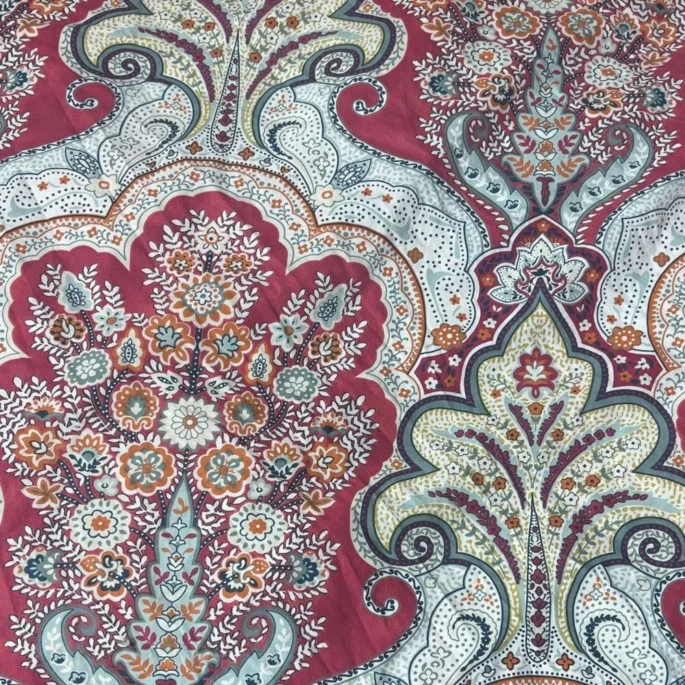 Pottery barn Jordana paisley percale duvet cover full/queen floral cotton‎